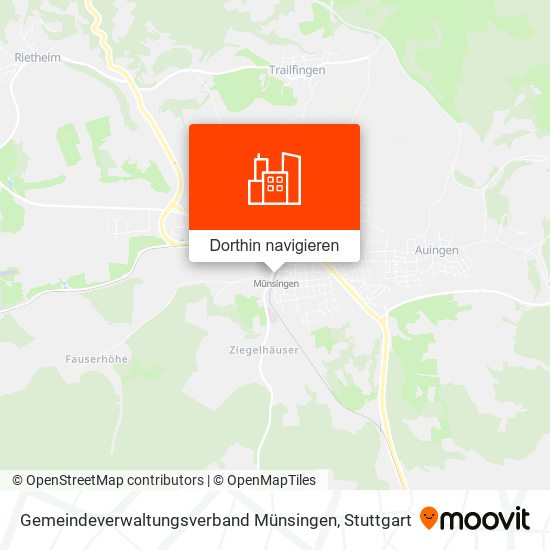 Gemeindeverwaltungsverband Münsingen Karte
