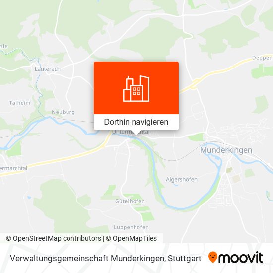 Verwaltungsgemeinschaft Munderkingen Karte