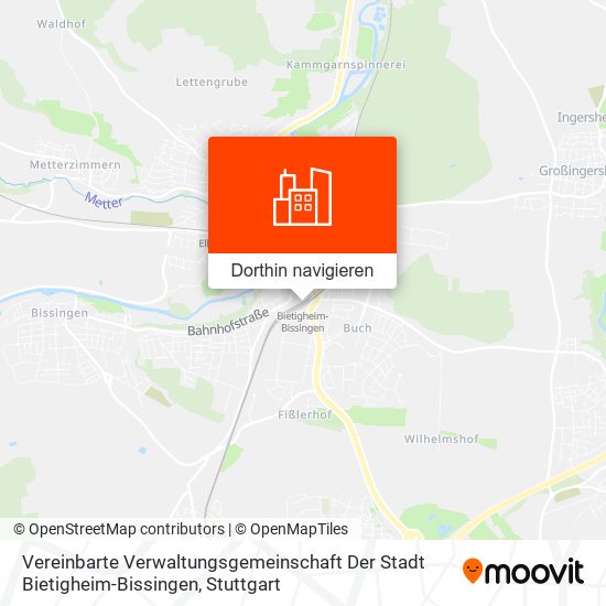 Vereinbarte Verwaltungsgemeinschaft Der Stadt Bietigheim-Bissingen Karte