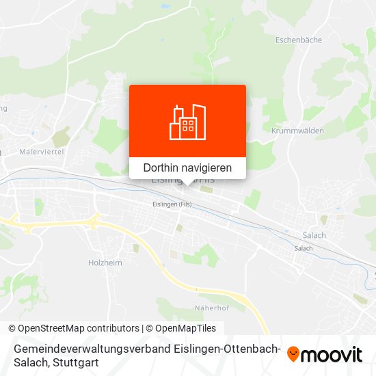 Gemeindeverwaltungsverband Eislingen-Ottenbach-Salach Karte