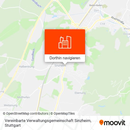 Vereinbarte Verwaltungsgemeinschaft Sinzheim Karte