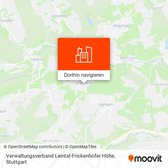 Verwaltungsverband Leintal-Frickenhofer Höhe Karte