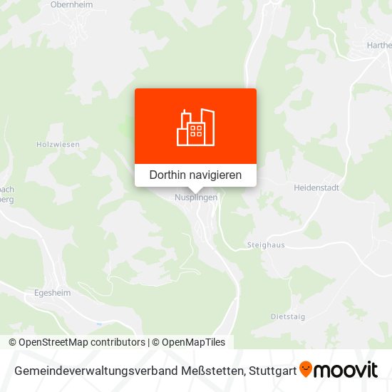 Gemeindeverwaltungsverband Meßstetten Karte