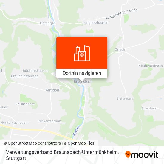 Verwaltungsverband Braunsbach-Untermünkheim Karte