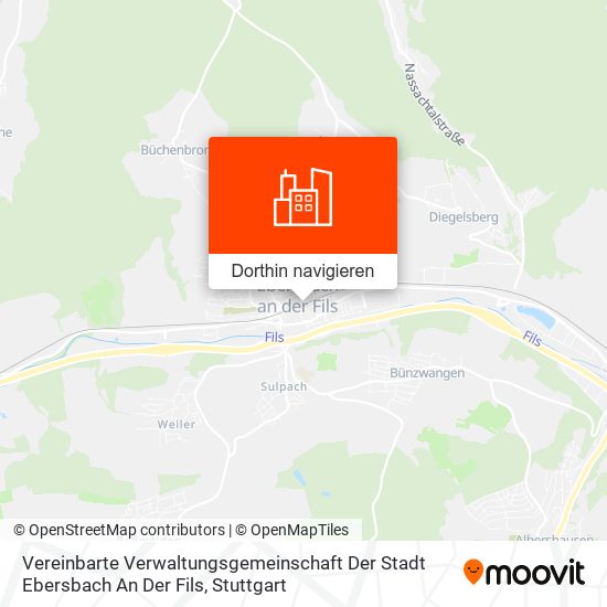 Vereinbarte Verwaltungsgemeinschaft Der Stadt Ebersbach An Der Fils Karte