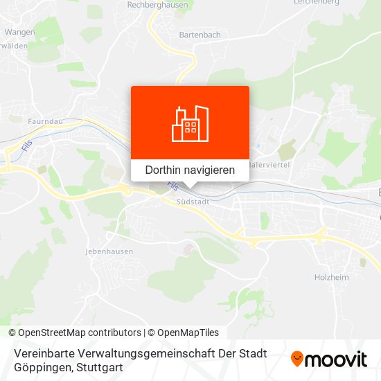 Vereinbarte Verwaltungsgemeinschaft Der Stadt Göppingen Karte