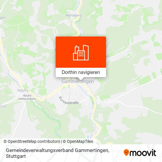 Gemeindeverwaltungsverband Gammertingen Karte