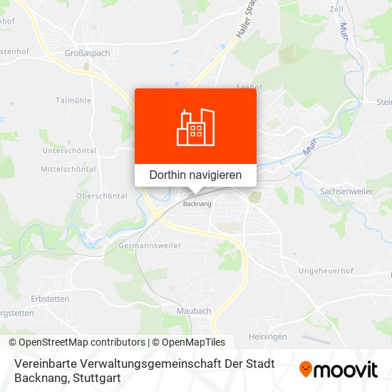 Vereinbarte Verwaltungsgemeinschaft Der Stadt Backnang Karte