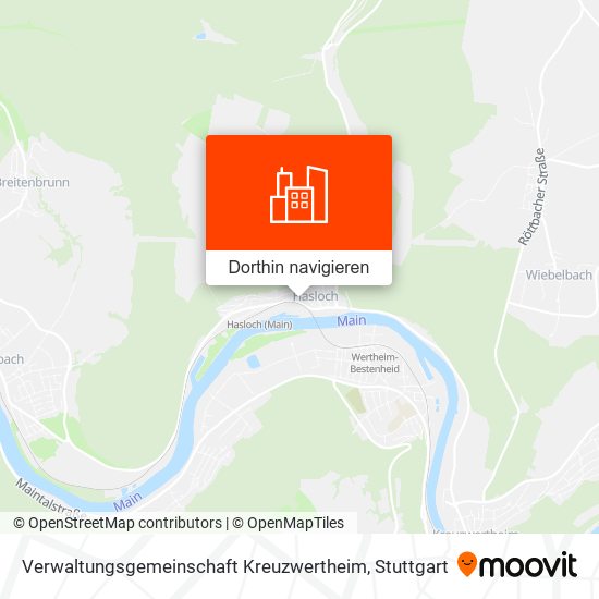 Verwaltungsgemeinschaft Kreuzwertheim Karte