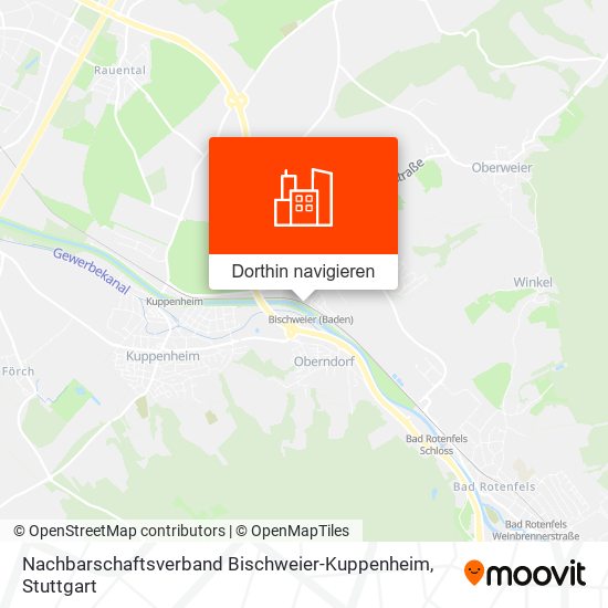 Nachbarschaftsverband Bischweier-Kuppenheim Karte