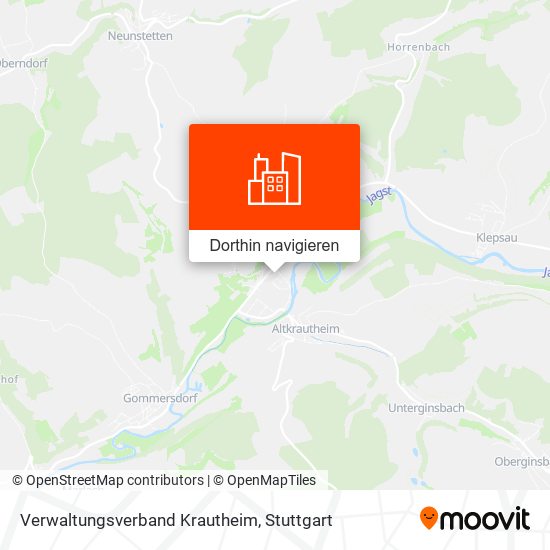 Verwaltungsverband Krautheim Karte