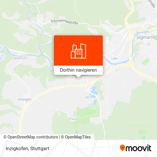 Inzigkofen Karte