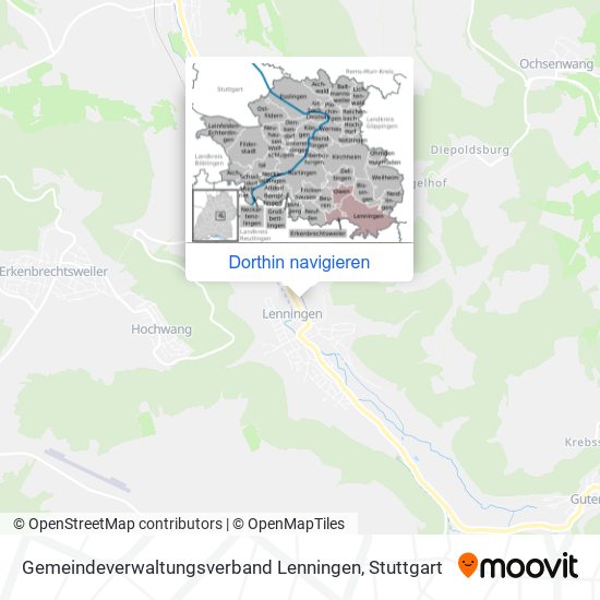 Gemeindeverwaltungsverband Lenningen Karte