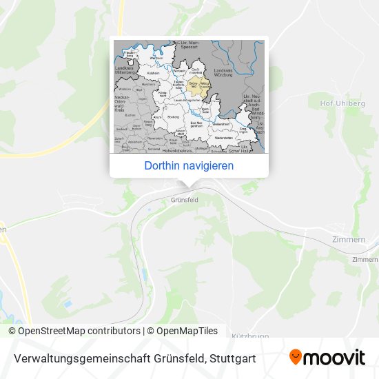 Verwaltungsgemeinschaft Grünsfeld Karte