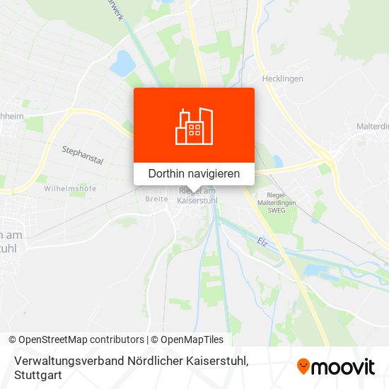 Verwaltungsverband Nördlicher Kaiserstuhl Karte