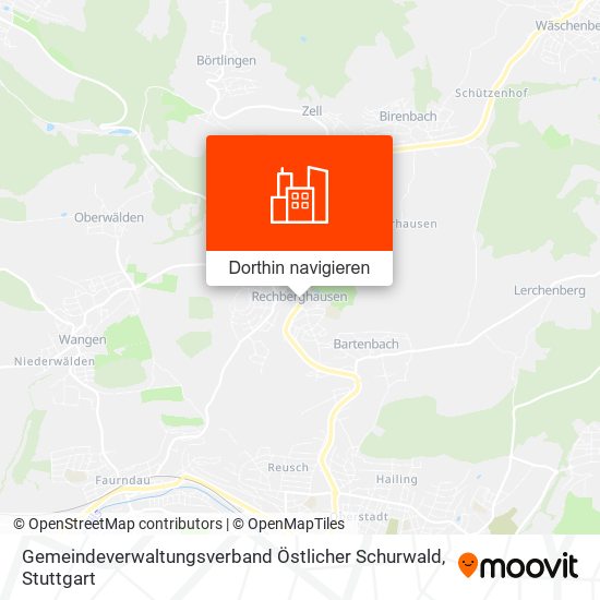 Gemeindeverwaltungsverband Östlicher Schurwald Karte