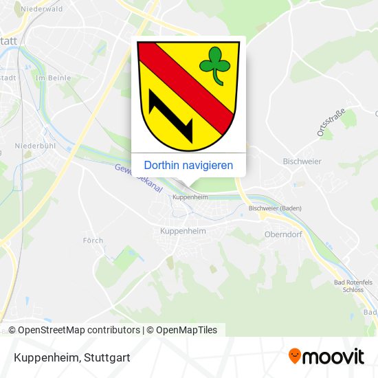 Kuppenheim Karte