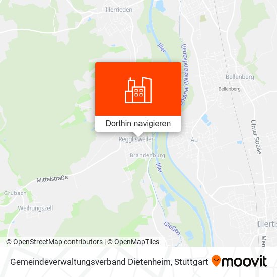Gemeindeverwaltungsverband Dietenheim Karte