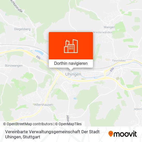 Vereinbarte Verwaltungsgemeinschaft Der Stadt Uhingen Karte