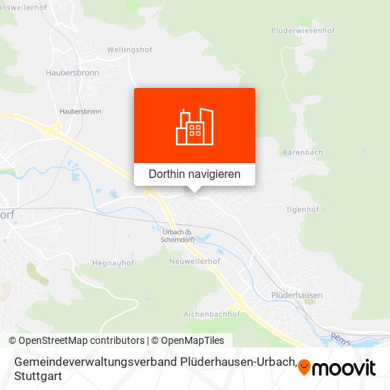 Gemeindeverwaltungsverband Plüderhausen-Urbach Karte