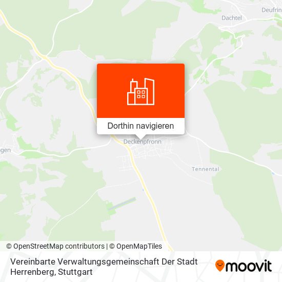 Vereinbarte Verwaltungsgemeinschaft Der Stadt Herrenberg Karte