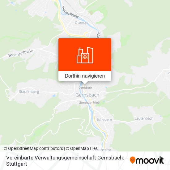 Vereinbarte Verwaltungsgemeinschaft Gernsbach Karte