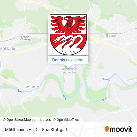 Mühlhausen An Der Enz Karte