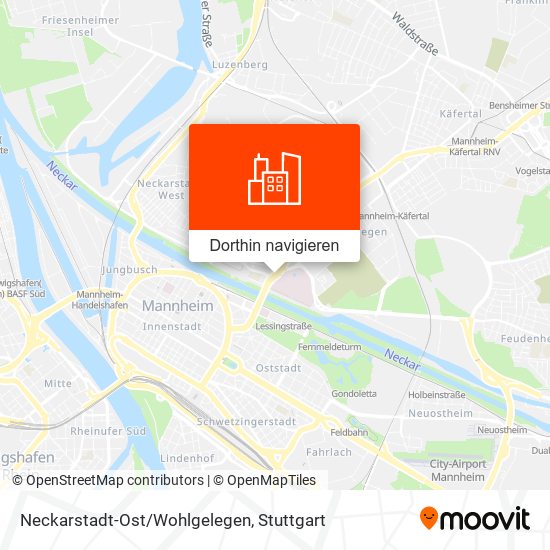 Neckarstadt-Ost/Wohlgelegen Karte
