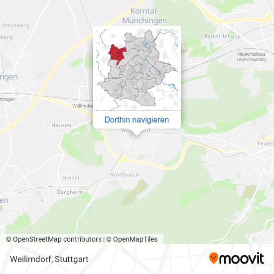 Weilimdorf Karte