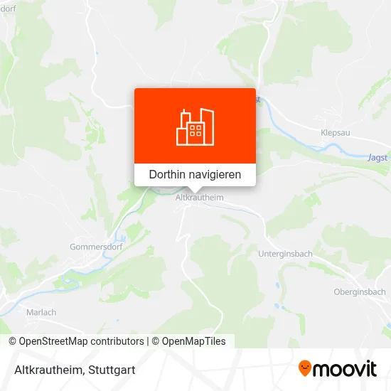 Altkrautheim Karte