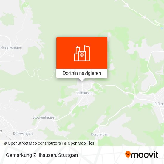 Gemarkung Zillhausen Karte