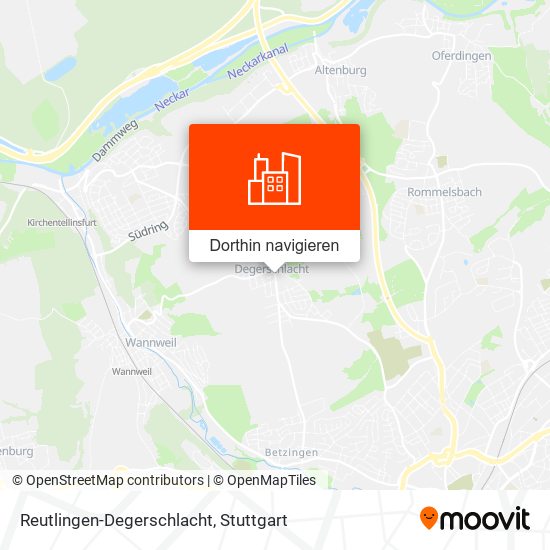 Reutlingen-Degerschlacht Karte