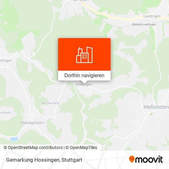 Gemarkung Hossingen Karte