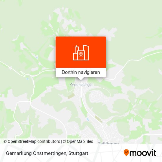 Gemarkung Onstmettingen Karte
