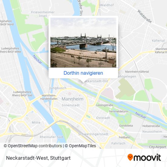 Neckarstadt-West Karte