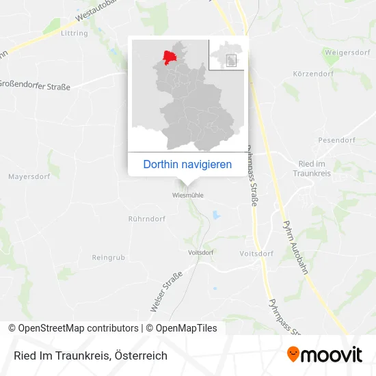 Ried Im Traunkreis Karte