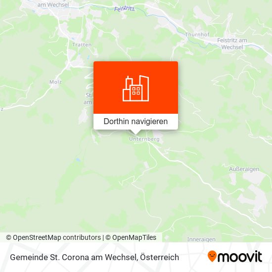 Gemeinde St. Corona am Wechsel Karte