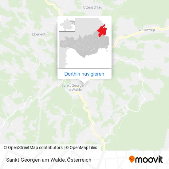 Sankt Georgen am Walde Karte