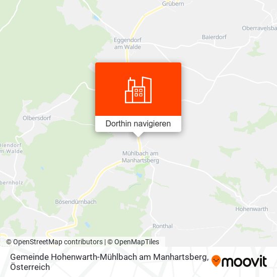 Gemeinde Hohenwarth-Mühlbach am Manhartsberg Karte