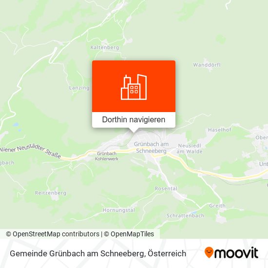 Gemeinde Grünbach am Schneeberg Karte