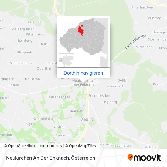 Neukirchen An Der Enknach Karte