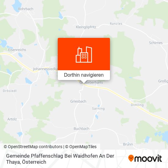 Gemeinde Pfaffenschlag Bei Waidhofen An Der Thaya Karte