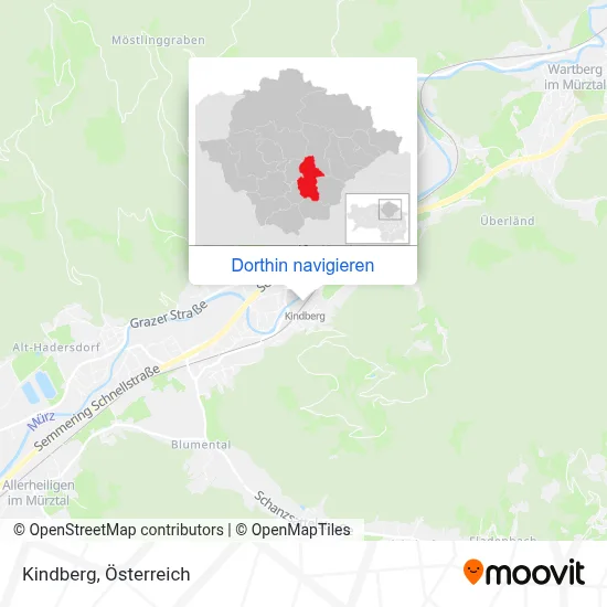 Kindberg Karte