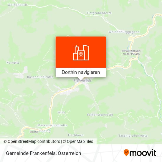 Gemeinde Frankenfels Karte