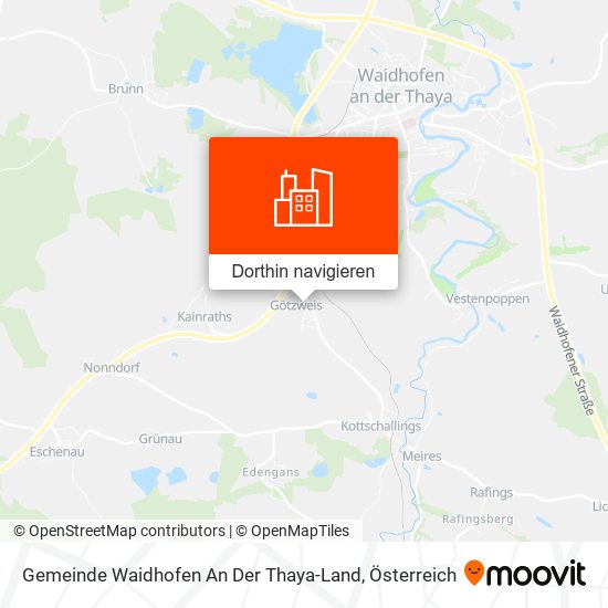 Gemeinde Waidhofen An Der Thaya-Land Karte