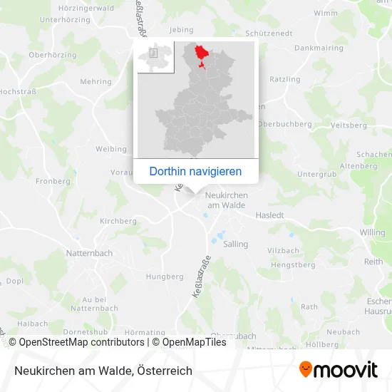 Neukirchen am Walde Karte