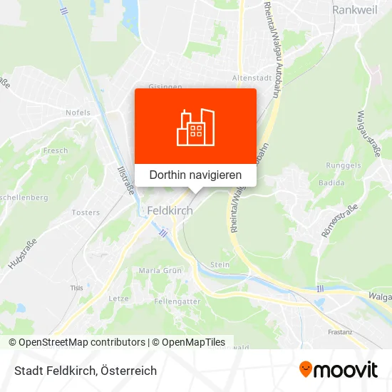 Stadt Feldkirch Karte