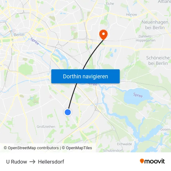 U Rudow to Hellersdorf map