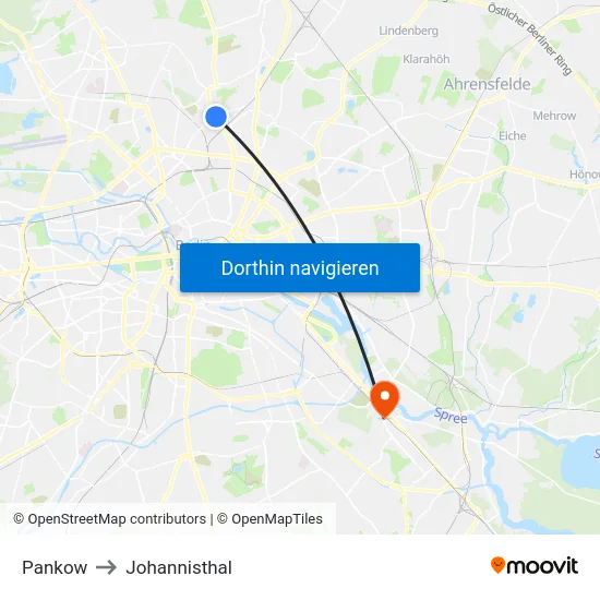 Pankow to Johannisthal map