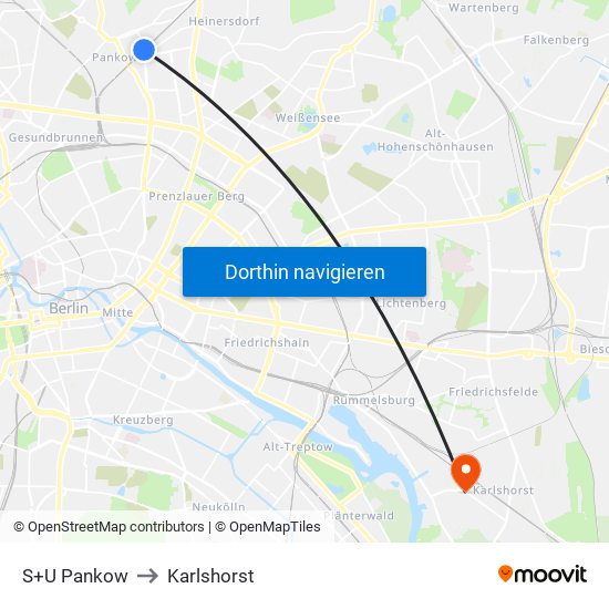 S+U Pankow to Karlshorst map